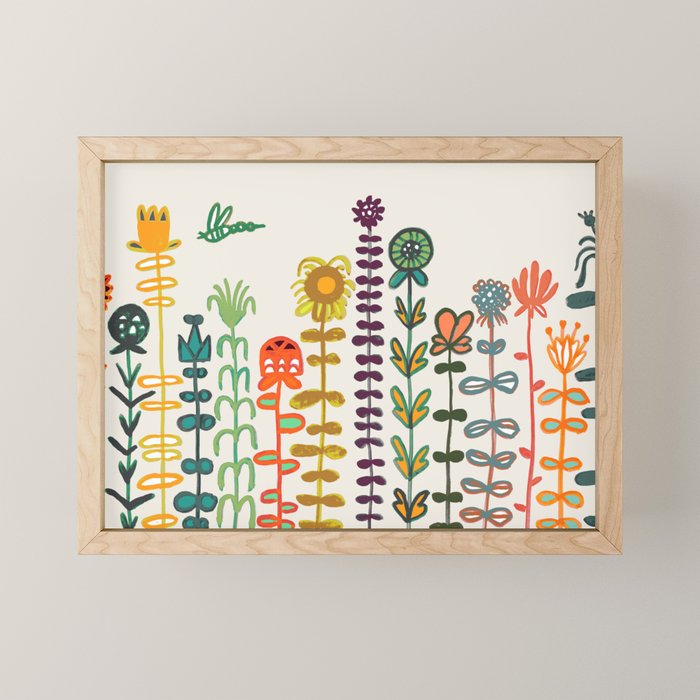 Happy garden Mini Art Print Gallery Image 1