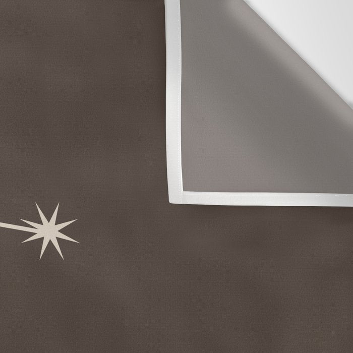 Gemini Zodiac Star Constellation Line Art Coffee Brown Wall Tapestry Gallery Image 3