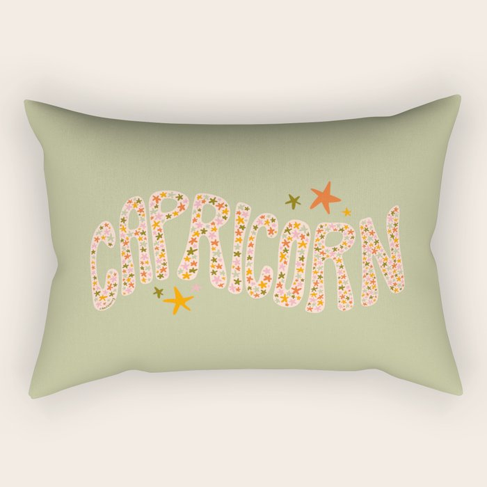 Starry Capricorn Rectangular Pillow Gallery Image 1