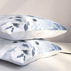 Floral Kingdom Watercolor Navy Blue Painting Of Flowers Peony Pillow Sham Gallery Image 3