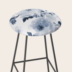 Floral Kingdom Watercolor Navy Blue Painting Of Flowers Peony Stool Gallery Image 2