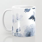Floral Kingdom Watercolor Navy Blue Painting Of Flowers Peony Coffee Mug Gallery Image 3