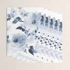 Floral Kingdom Watercolor Navy Blue Painting Of Flowers Peony Wrapping Paper Gallery Image 3