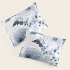 Floral Kingdom Watercolor Navy Blue Painting Of Flowers Peony Pillow Sham Gallery Image 3
