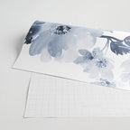 Floral Kingdom Watercolor Navy Blue Painting Of Flowers Peony Wrapping Paper Gallery Image 2