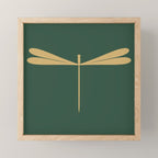 Dragonfly Pattern XVII Kelly Green Mini Art Print Gallery Image 1