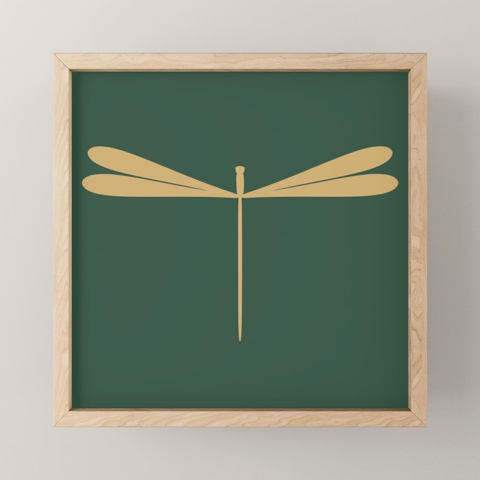 Dragonfly Pattern XVII Kelly Green Mini Art Print Gallery Image 1