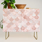 Mermaid Pattern, Pink Aesthetic Credenza Gallery Image 1