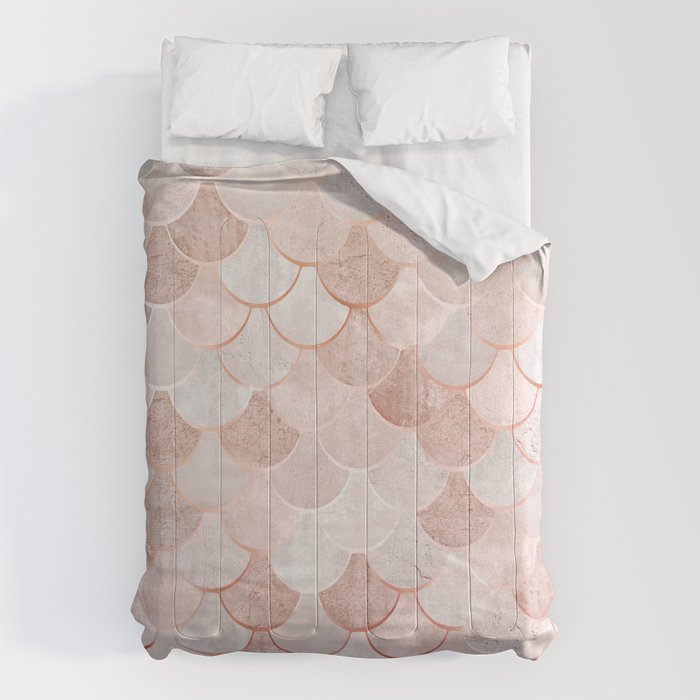 Mermaid Pattern, Pink Aesthetic Comforter Gallery Image 1