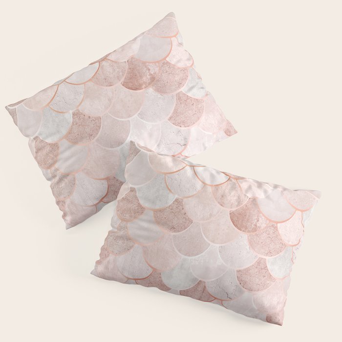 Mermaid Pattern, Pink Aesthetic Pillow Sham Gallery Image 3