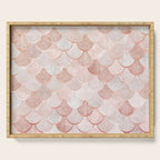 Mermaid Pattern, Pink Aesthetic Serving Tray Gallery Image 1