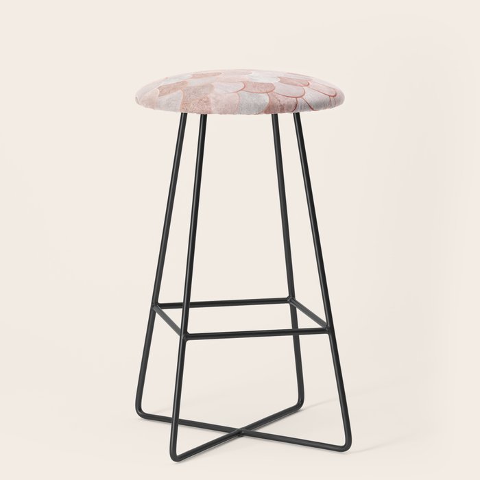 Mermaid Pattern, Pink Aesthetic Stool Gallery Image 1