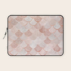 Mermaid Pattern, Pink Aesthetic Laptop Sleeve Gallery Image 1