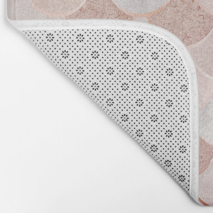 Mermaid Pattern, Pink Aesthetic Bath Mat Gallery Image 2