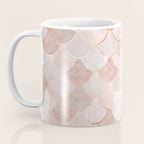 Mermaid Pattern, Pink Aesthetic Coffee Mug Gallery Image 3