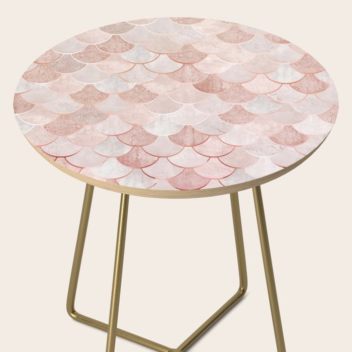 Mermaid Pattern, Pink Aesthetic Side Table Gallery Image 2