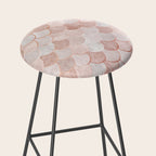 Mermaid Pattern, Pink Aesthetic Stool Gallery Image 2