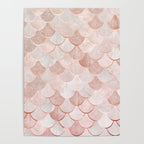 Mermaid Pattern, Pink Aesthetic Poster Gallery Image 4