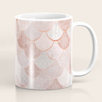 Mermaid Pattern, Pink Aesthetic Coffee Mug Gallery Image 1