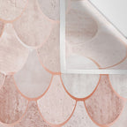 Mermaid Pattern, Pink Aesthetic Wall Tapestry Gallery Image 3