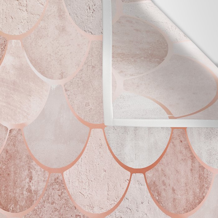 Mermaid Pattern, Pink Aesthetic Wall Tapestry Gallery Image 3