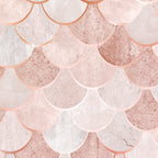 Mermaid Pattern, Pink Aesthetic Coffee Mug Gallery Image 2