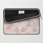 Mermaid Pattern, Pink Aesthetic Laptop Sleeve Gallery Image 2