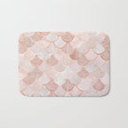 Mermaid Pattern, Pink Aesthetic Bath Mat Gallery Image 1