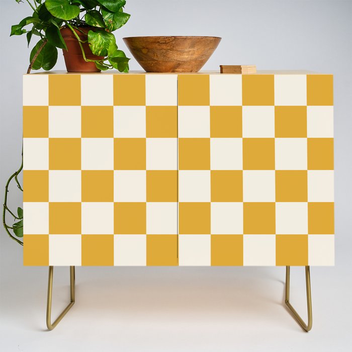 Checkered (Yellow Cream) Credenza Gallery Image 1