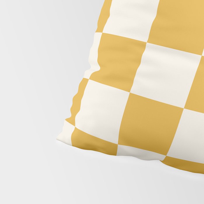 Checkered (Yellow Cream) Pillow Sham Gallery Image 4