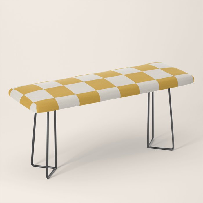 Checkered (Yellow Cream) Bench Gallery Image 1