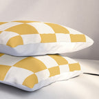 Checkered (Yellow Cream) Pillow Sham Gallery Image 3