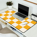 Checkered (Yellow Cream) Desk Mat Gallery Image 2