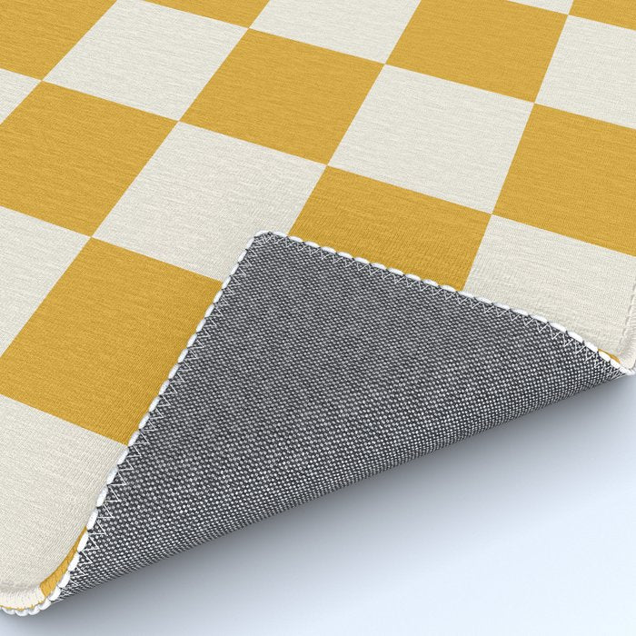 Checkered (Yellow Cream) Rug Gallery Image 4