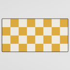 Checkered (Yellow Cream) Desk Mat Gallery Image 3
