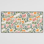 Flowers of the Meadow - beige Desk Mat Gallery Image 3
