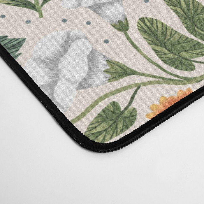 Flowers of the Meadow - beige Desk Mat Gallery Image 4