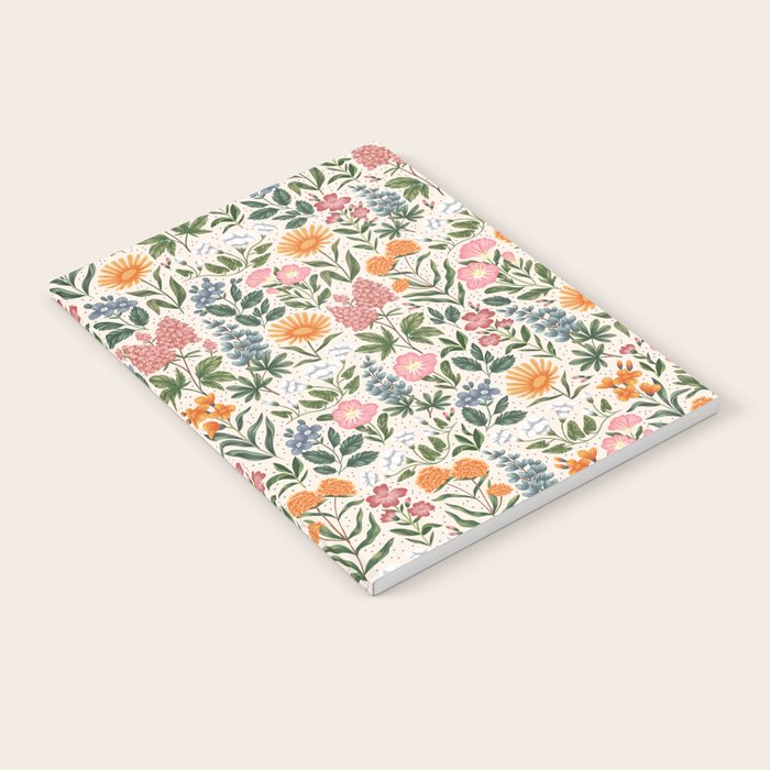 Flowers of the Meadow - beige Notebook Gallery Image 2