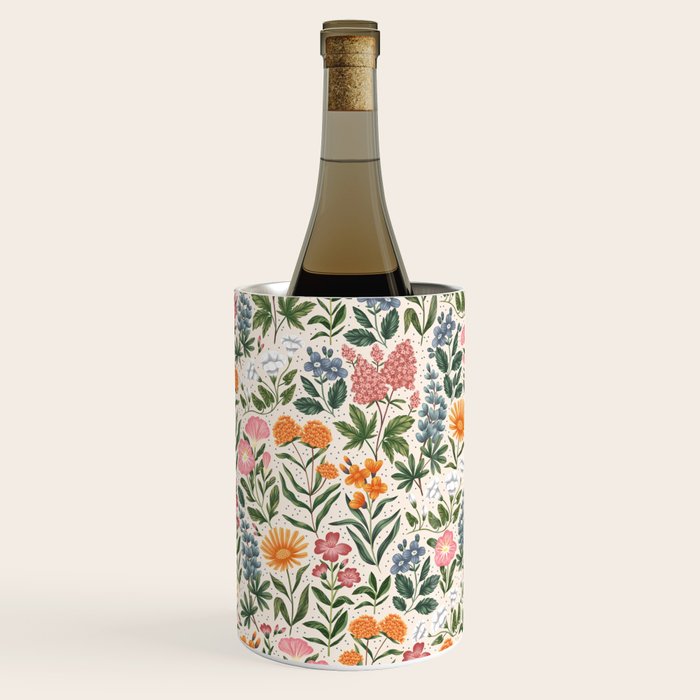 Flowers of the Meadow - beige Wine Chiller Gallery Image 1