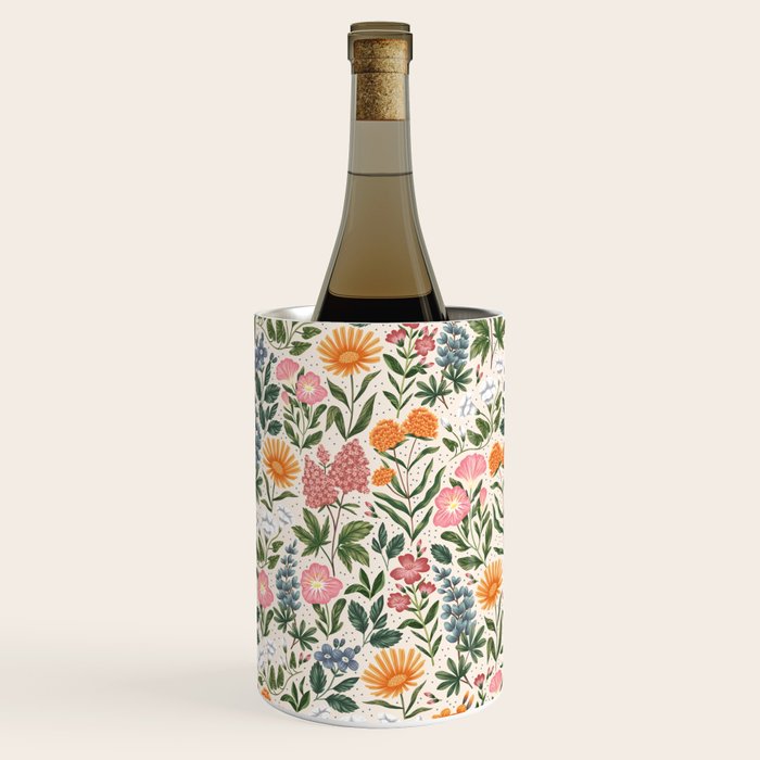Flowers of the Meadow - beige Wine Chiller Gallery Image 2
