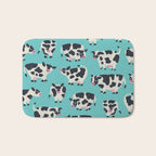 Cow Collection - Turquoise Bath Mat Gallery Image 1