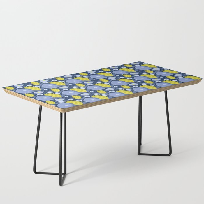 Geometric flowers in green and gray Coffee Table Gallery Image 1