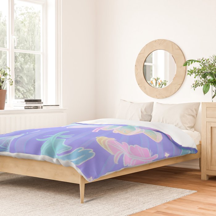 White plume moth Duvet Cover Gallery Image 2