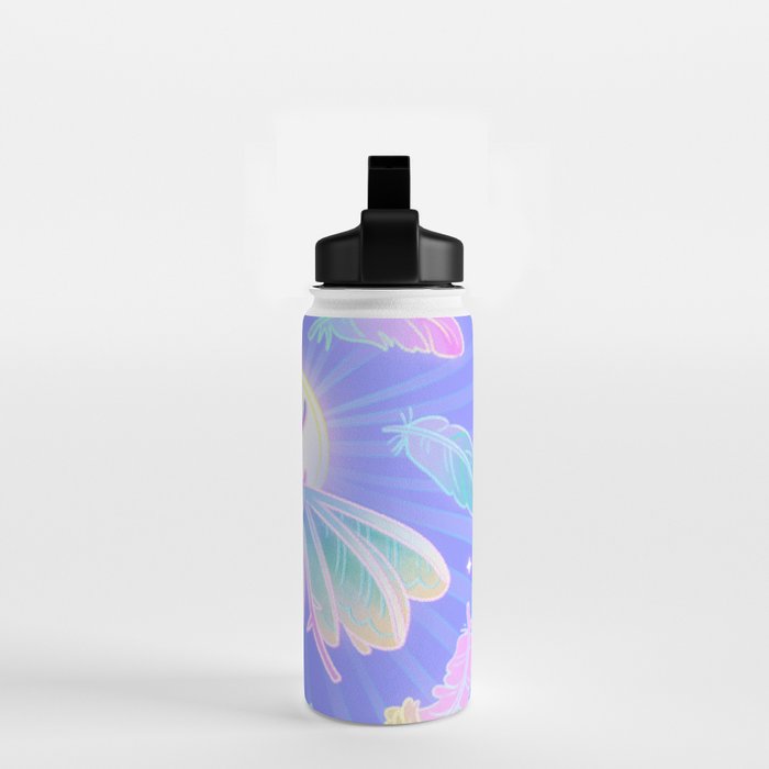 White plume moth Water Bottle Gallery Image 2