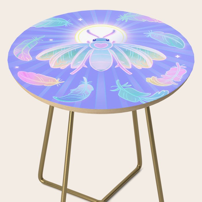 White plume moth Side Table Gallery Image 2