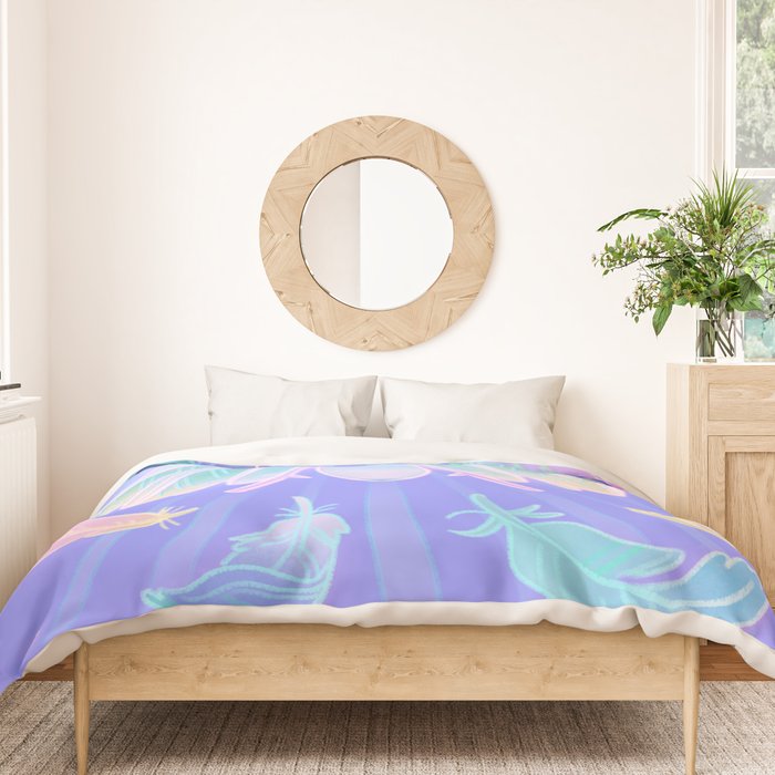 White plume moth Duvet Cover Gallery Image 3