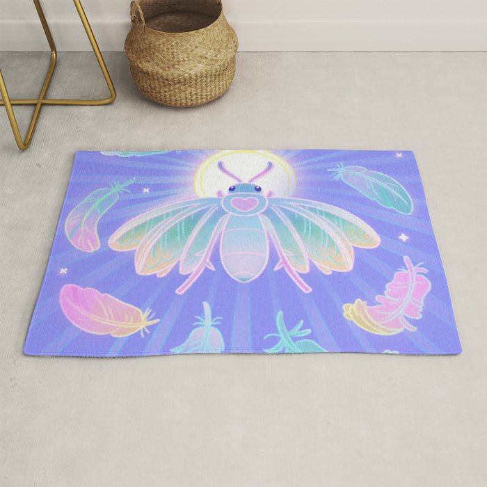 White plume moth Rug Gallery Image 1