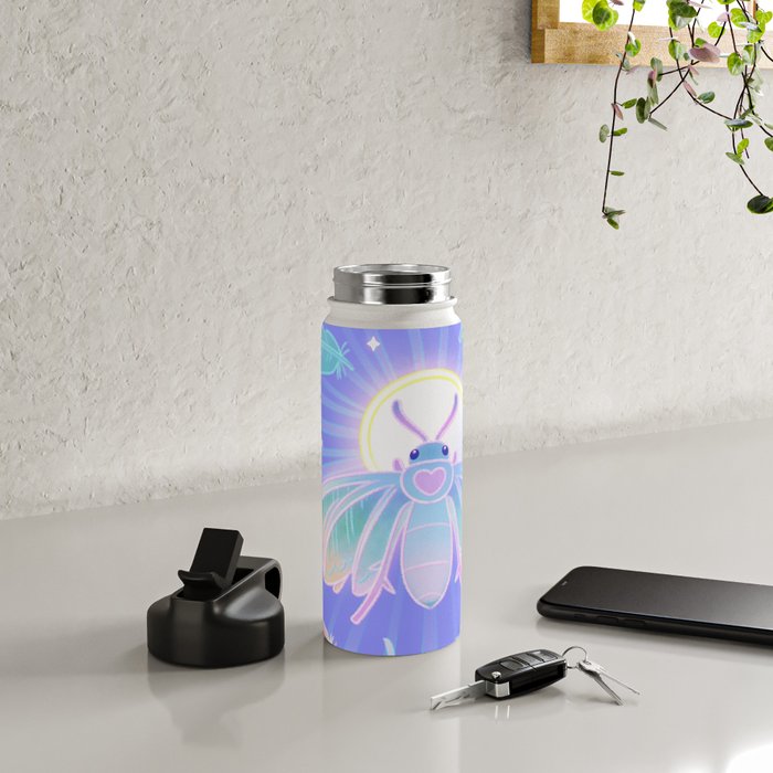 White plume moth Water Bottle Gallery Image 4