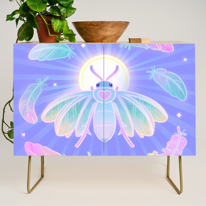White plume moth Credenza Gallery Image 1