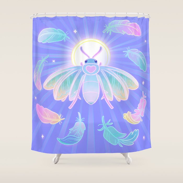 White plume moth Shower Curtain Gallery Image 1